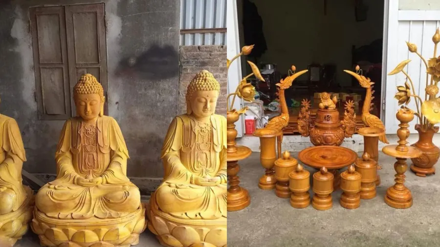 Gỗ mít có ưu điểm thuận tiện để làm tượng thờ