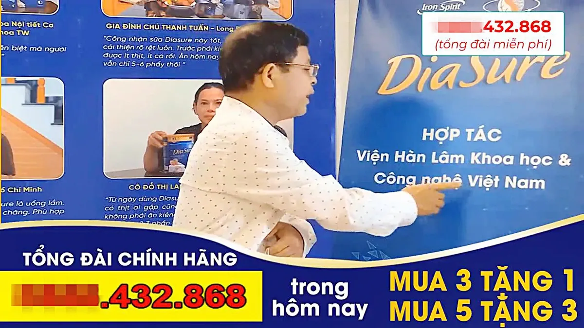 Thông tin về Viện Hàn lâm Khoa học và Công nghệ Việt Nam được nhắc đến trong quảng cáo