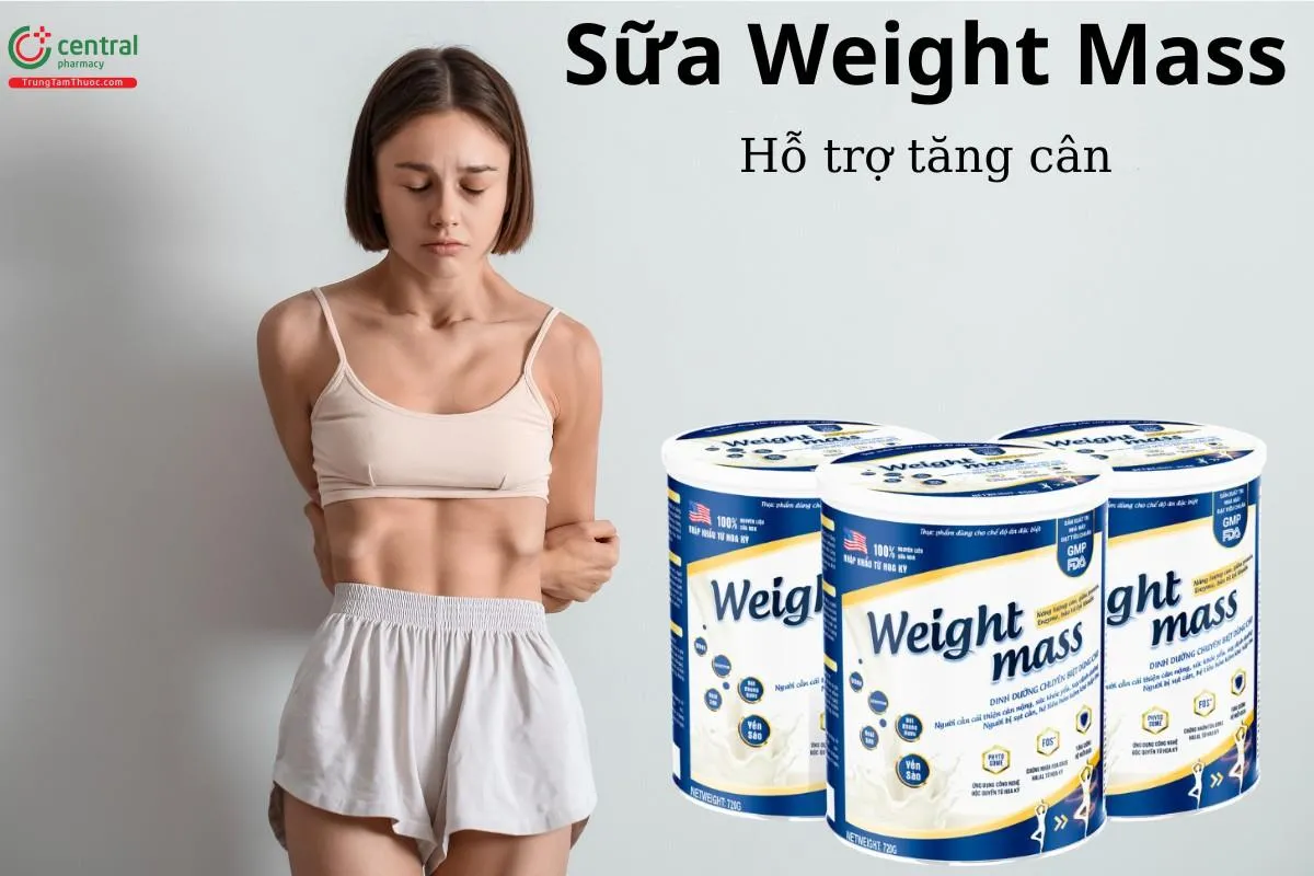 Hộp sữa tăng cân Weight Mass với thiết kế hiện đại